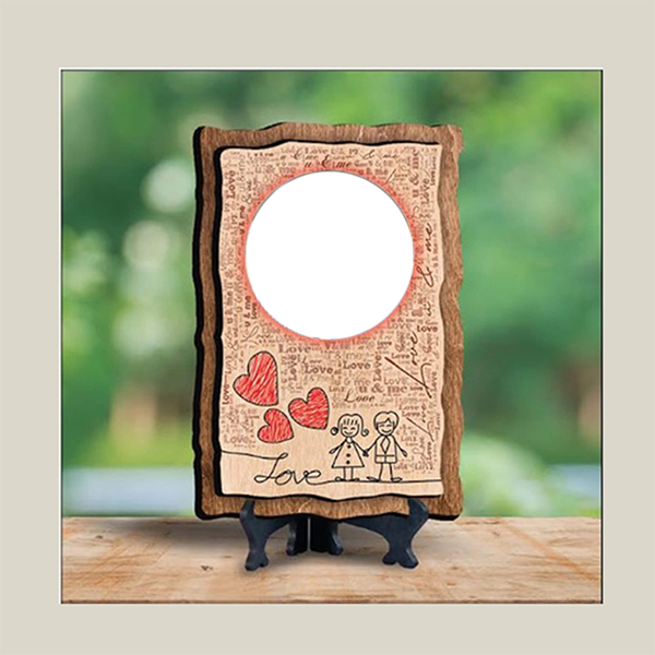 Wooden Photo Frame Plaque - MDF Wood, 6x8 Inches, Table Top Display - product image 3