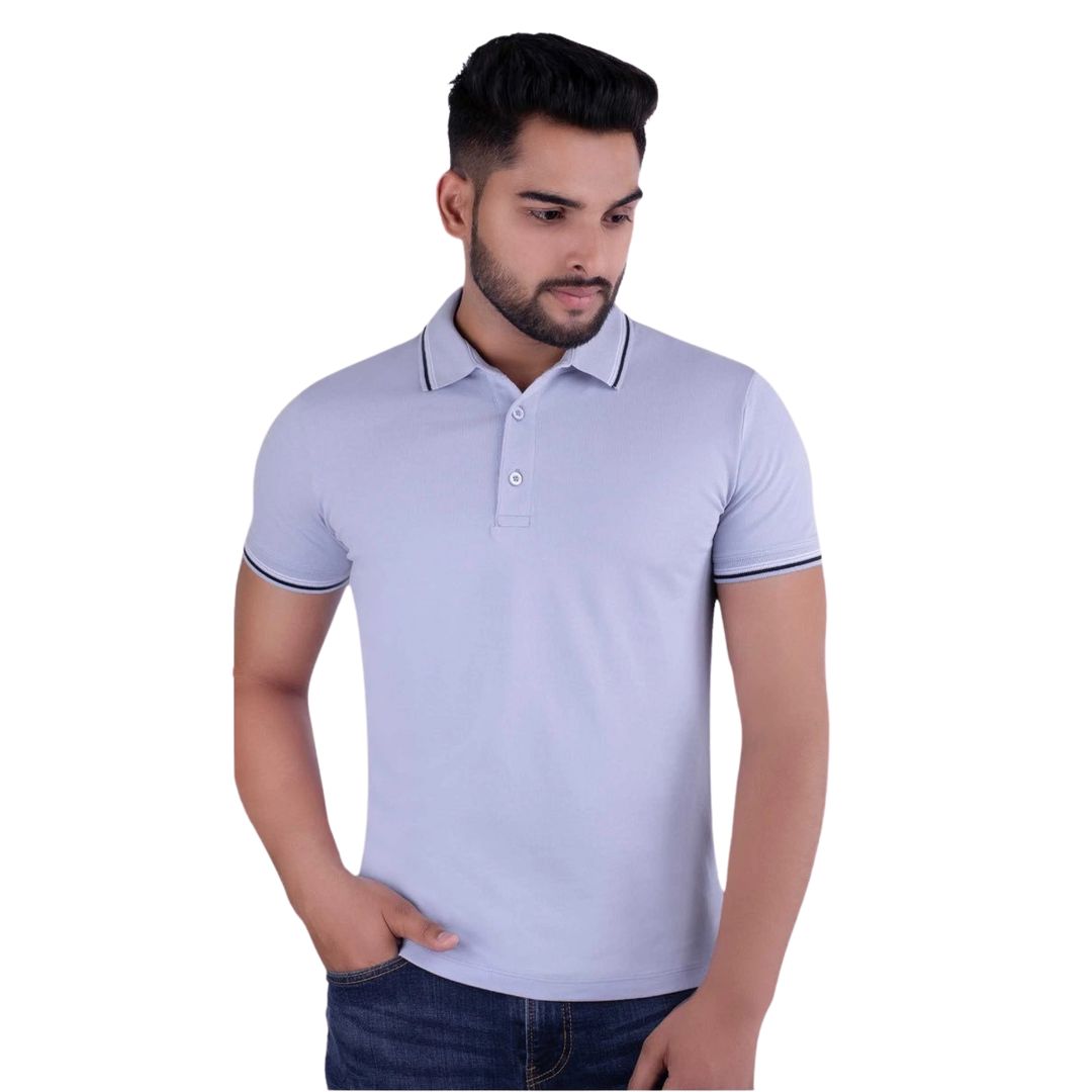 Benetton UCB Polo T-Shirt Steel Grey – Front View