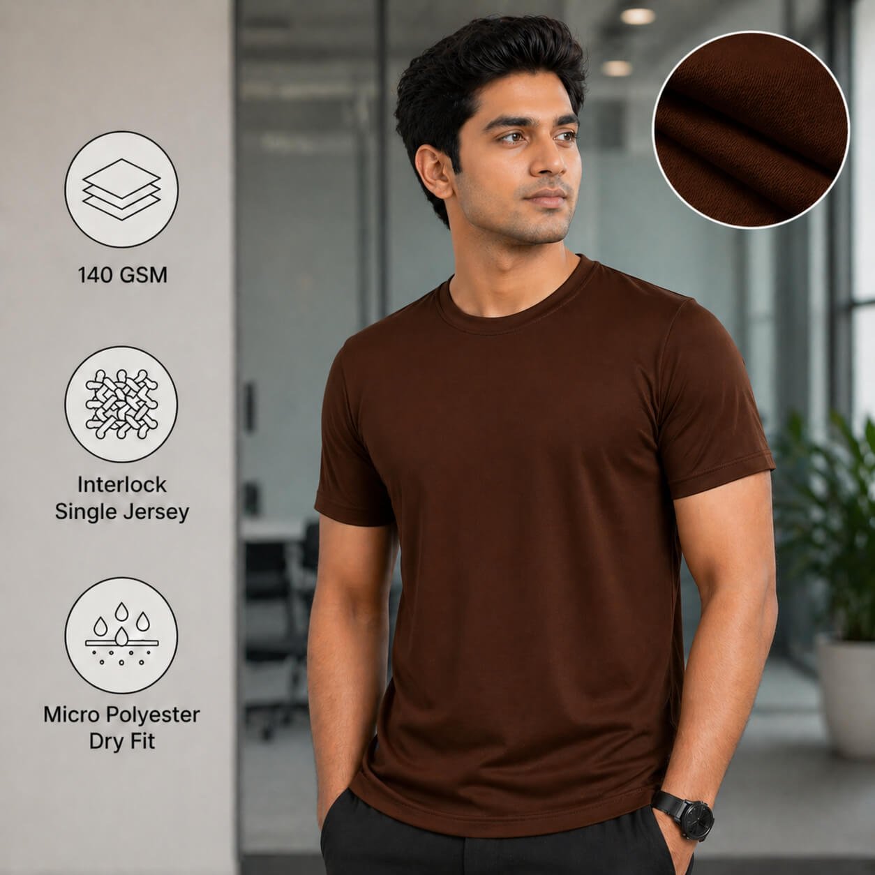 Eagles Brown round-neck T-shirt for corporate gifting