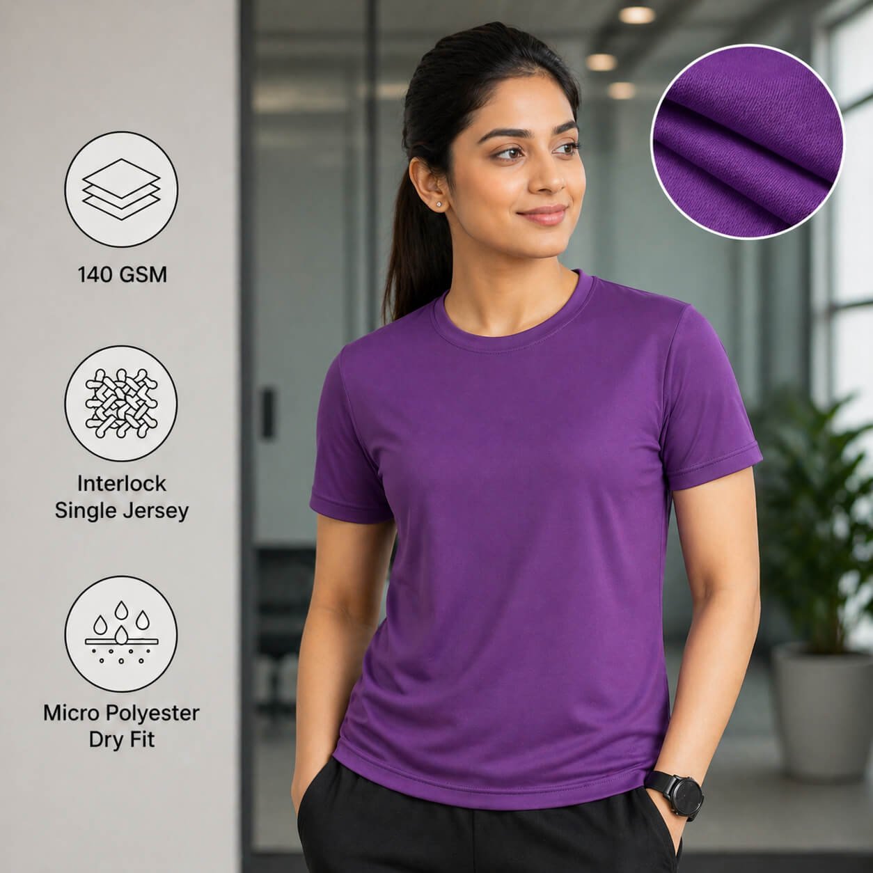 Eagles Purple round-neck T-shirt for corporate gifting