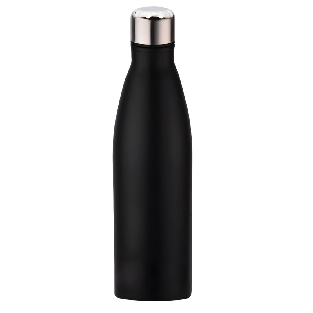 Black stainless steel cola bottle 750ml with leak-proof cap