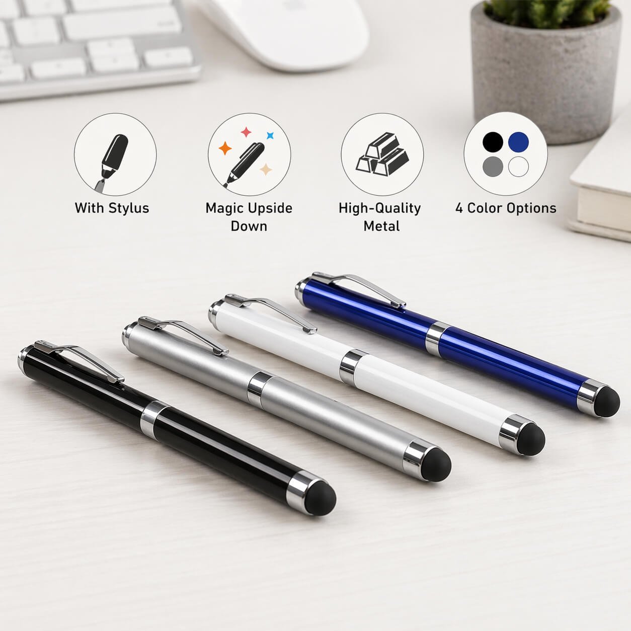 Anti gravity Magic metal pen with Stylus — corporate gift