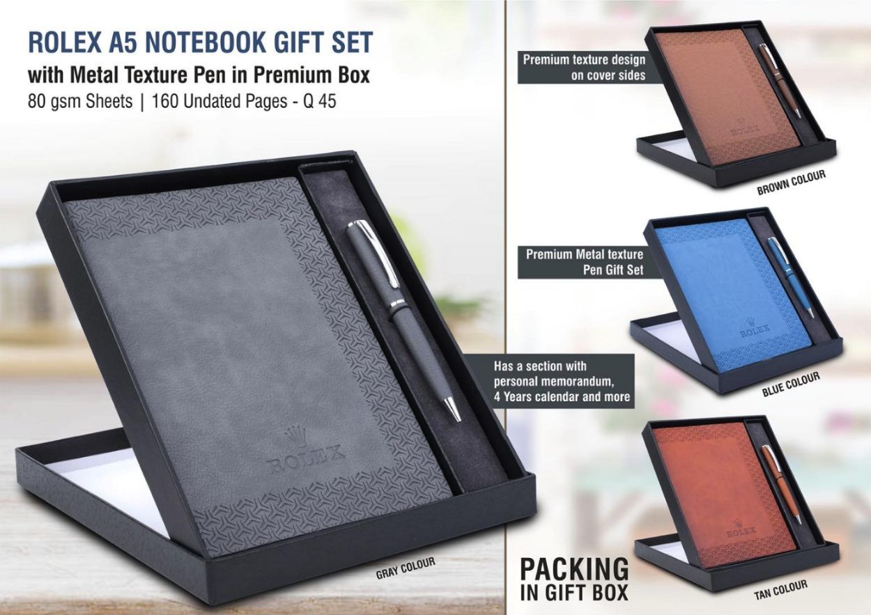 YuBingo Rolex Notebook With Metal Texture Pen Gift Set In Premium Box - Corporate Gift - product image