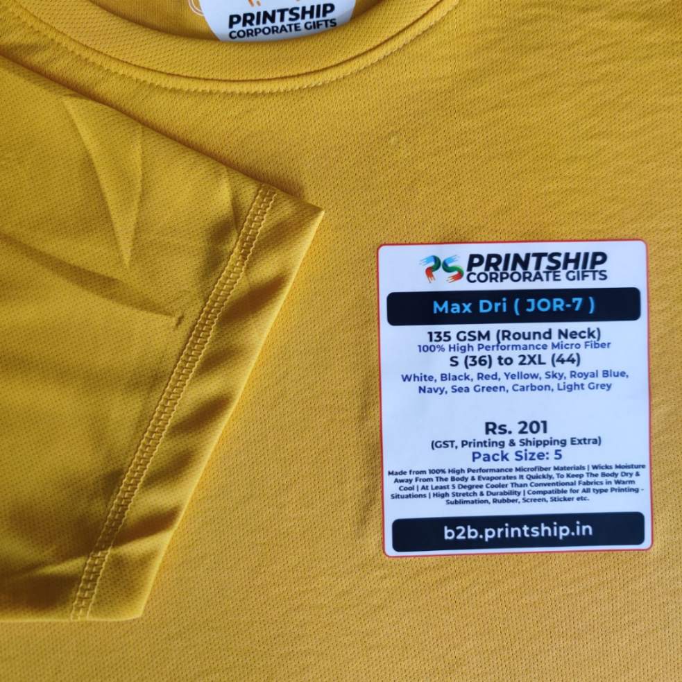 Max Dri JOR-7 Round T-Shirt Corporate Gift - Colour 2