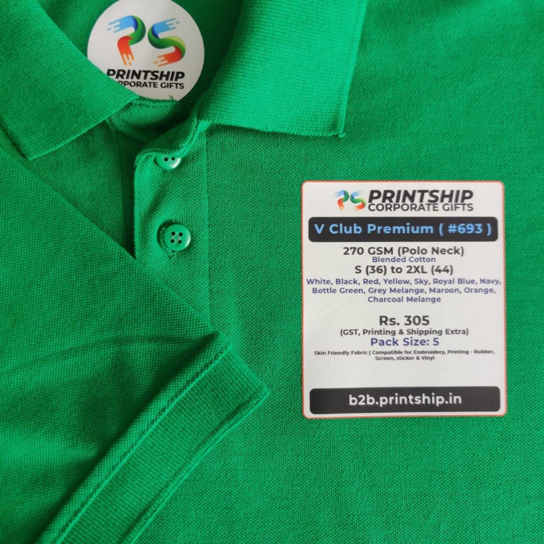 V Club Premium Polo T-Shirt Corporate Gift - Colour 2