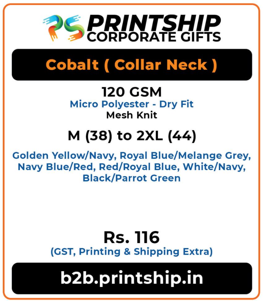 Cobalt Polo T-Shirt Corporate Gift - Colour 3