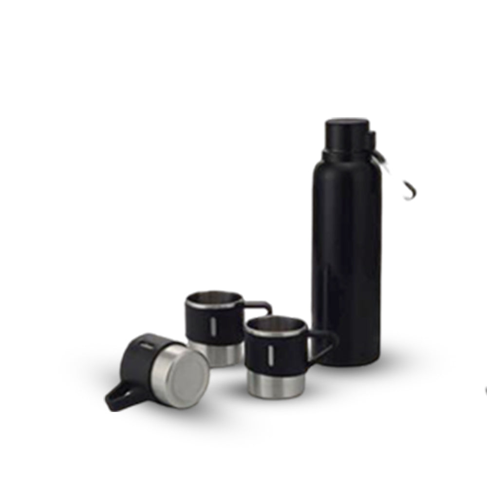 YuBingo 4 Pc Gift Set: Insulated Steel Bottle With 3 Steel Cups - Corporate Gift - image 4