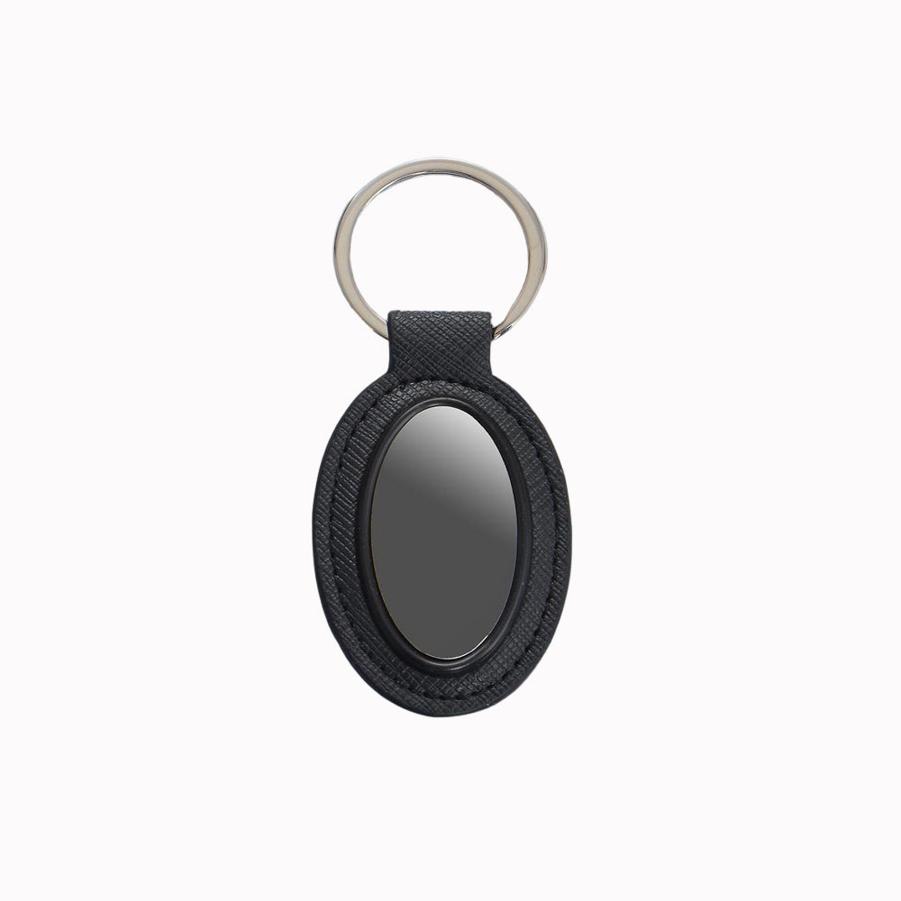 YuBingo OvalMetalKeychain - Oval Metal Keychain With PU Base (Gunmetal Finish) - Corporate Gift | YuBingo corporate gift