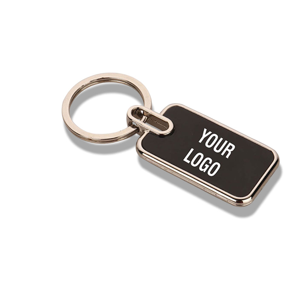 YuBingo Rectangle Metal Keychain In Black Finish (Double Side Laser) - Corporate Gift | YuBingo corporate gift