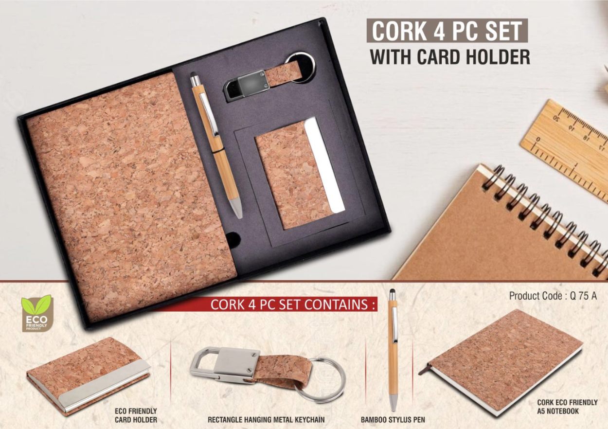 Cork 4 pc Gift Set (Brown) - View 2