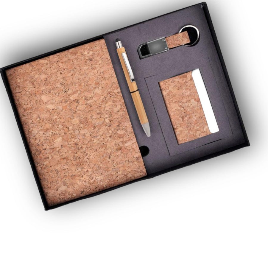 Cork 4 pc Gift Set (Brown) - Corporate Gift