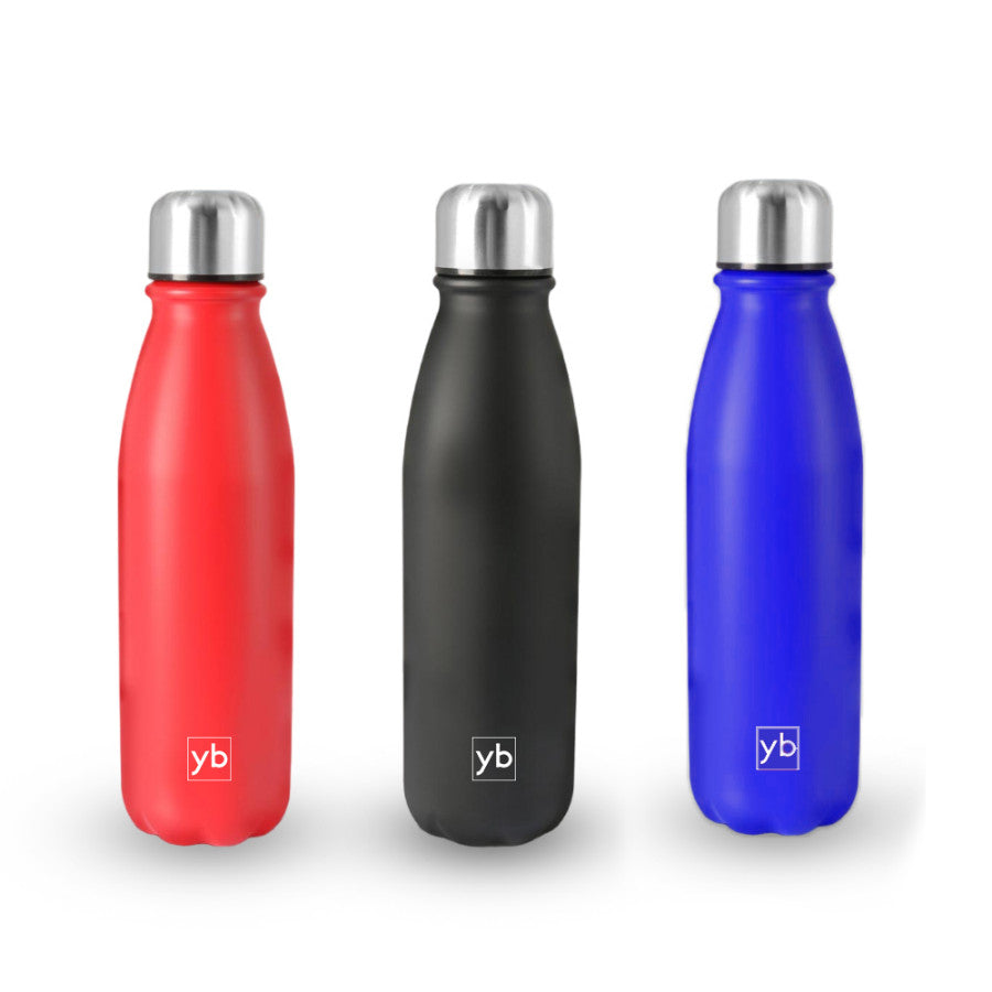 YuBingo Cola Metal Water Bottle with Steel Cap (600ml) - Household Item - Corporate Drinkware Gift - Water Bottles by YuBingo