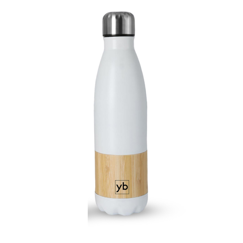 YuBingo Bamboo Cola Vacuum Flask | 500ml | 304 Grade Steel & Bamboo | Double Wall Insulated | Leakproof Lid | - Water Bottles by YuBingo