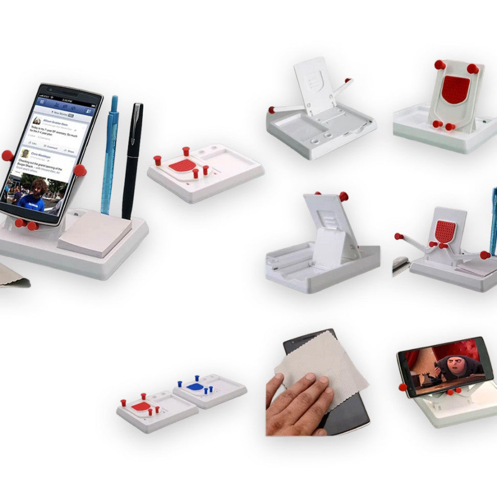 YuBingo Grippo Mobile Holder with Angle Adjustment, Pen Stand, and Notepad - Corporate Gift