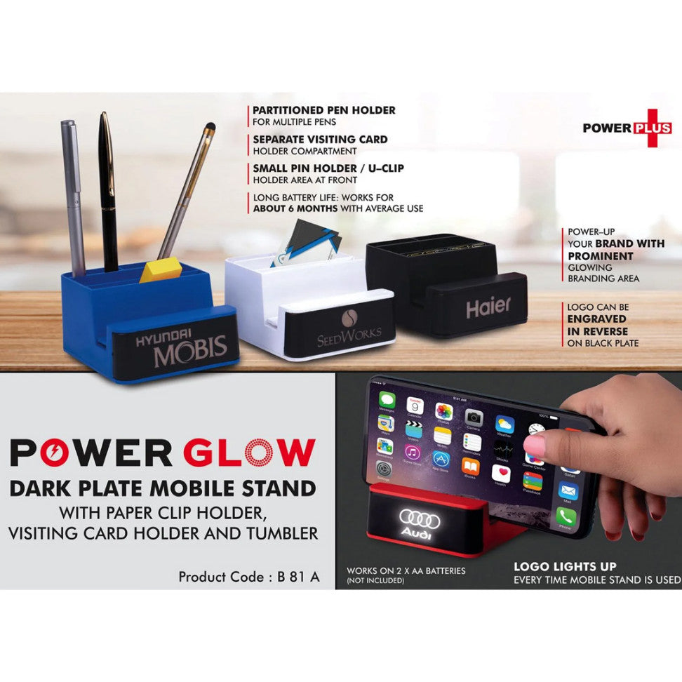 YuBingo PowerGlow Dark Plate Mobile Stand - Corporate Gift