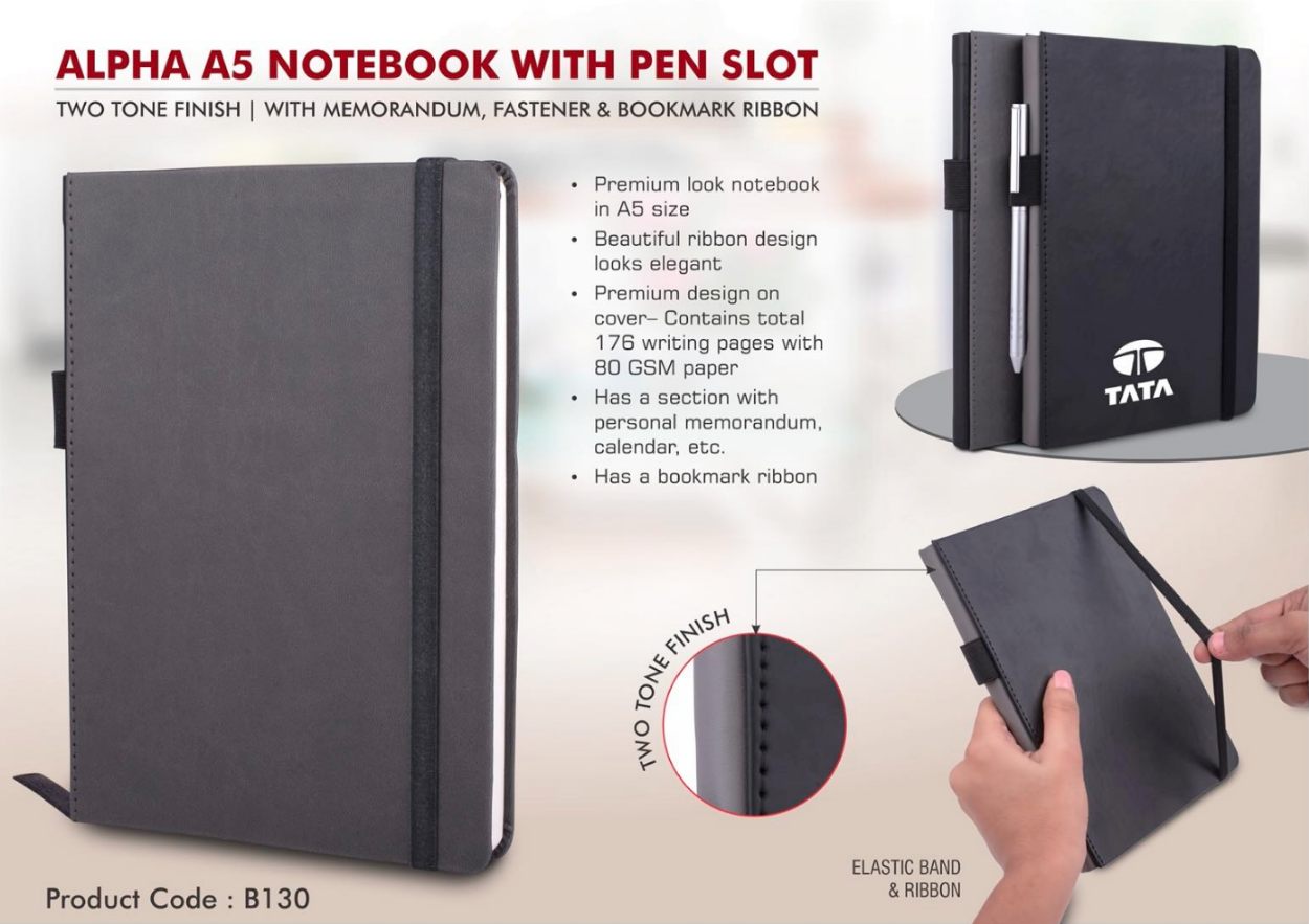 YuBingo Alpha A5 Notebook with Pen Slot - Corporate Gift