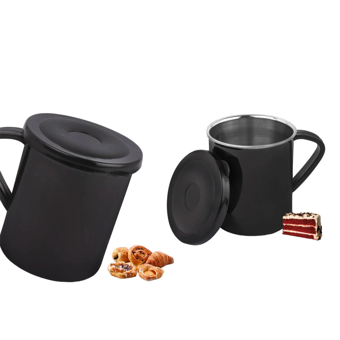 YuBingo H237 - Shiny SS Coffee Mug With Handle - Cap Included - Capacity: 225ml - Corporate Gift | YuBingo corporate gift