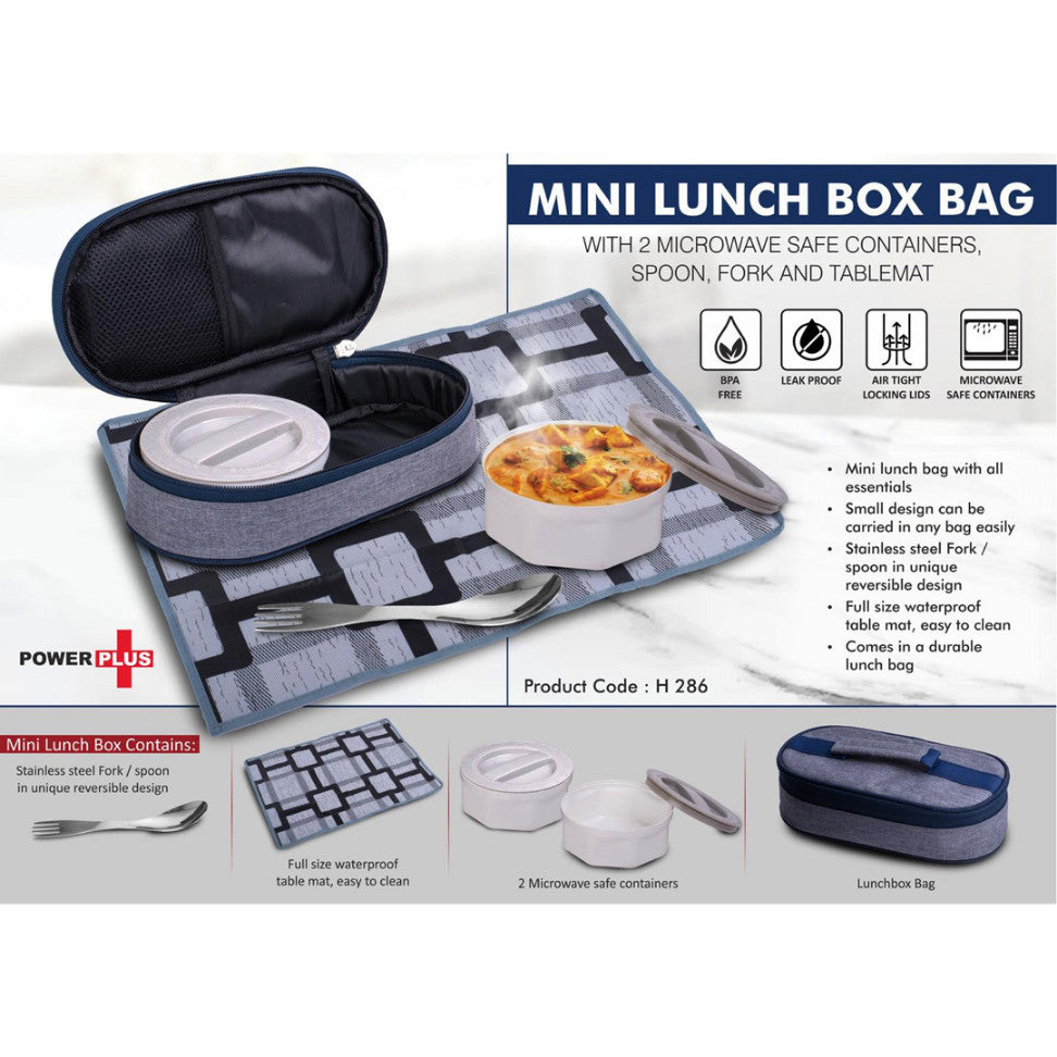 YuBingo Mini Lunch Box Bag with 2 Microwave Safe Containers - Corporate Gift | Product image 2