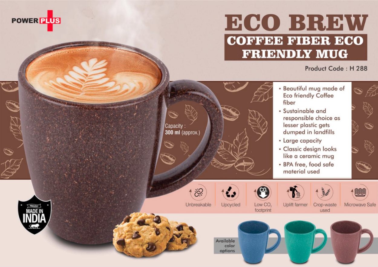 YuBingo H288 - EcoBrew Mug: Coffee Fiber Eco Friendly Mug With Handle - Capacity 300ml Approx - Corporate Gift | Product image 2