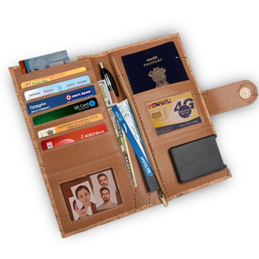 YuBingo Eco-Friendly Cork Cheque Book Holder / Passport Holder With SIM Card Safe Case & SIM Card Jackets - Corporate Gift | YuBingo corporate gift
