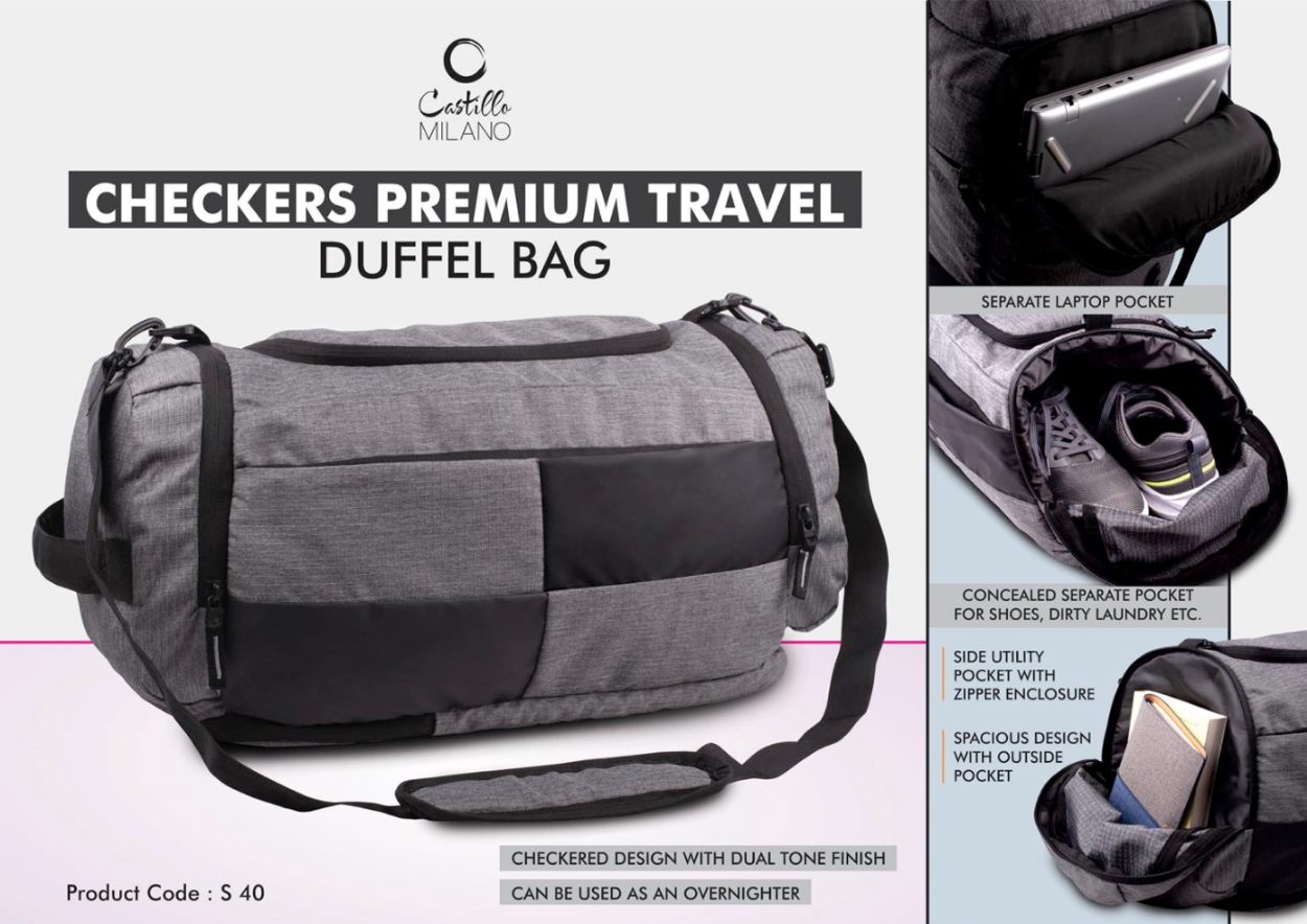 YuBingo Checkers Premium Travel Duffel Bag - Corporate Gift | Product image 2