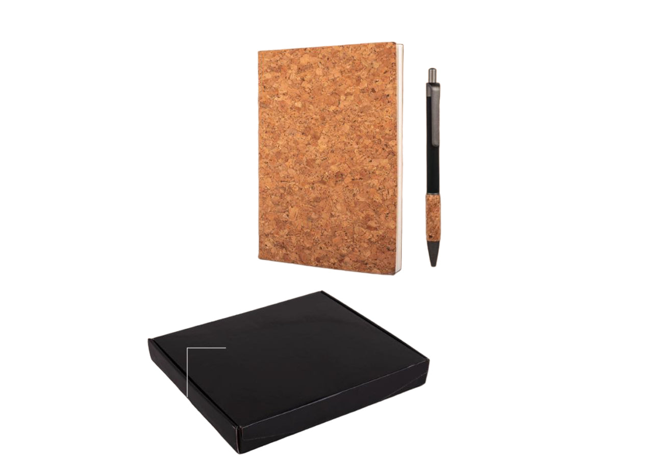 YuBingo Cork Notebook Gift Set With Cork Grip Velvet Touch Pen - Corporate Gift - image 2