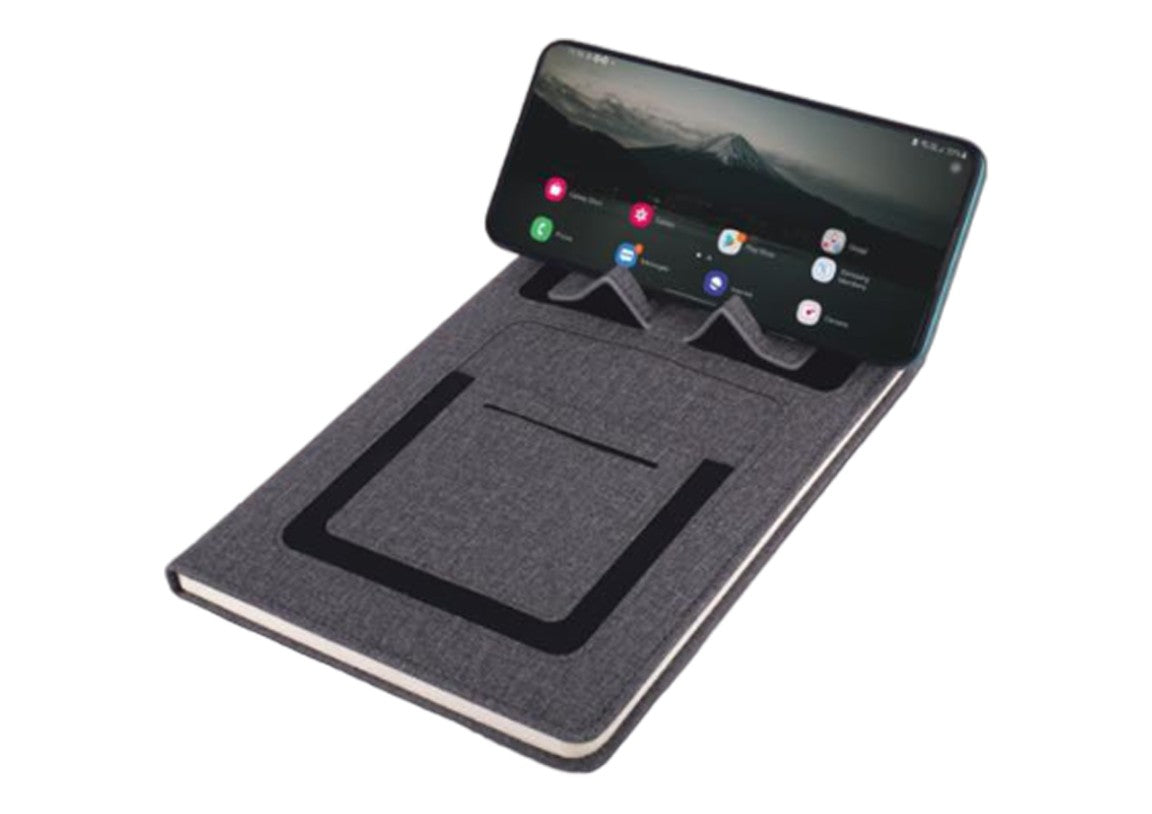 Gray Notebook Gift Set: Multifunction Notebook With Classy Metal Pen - View 3