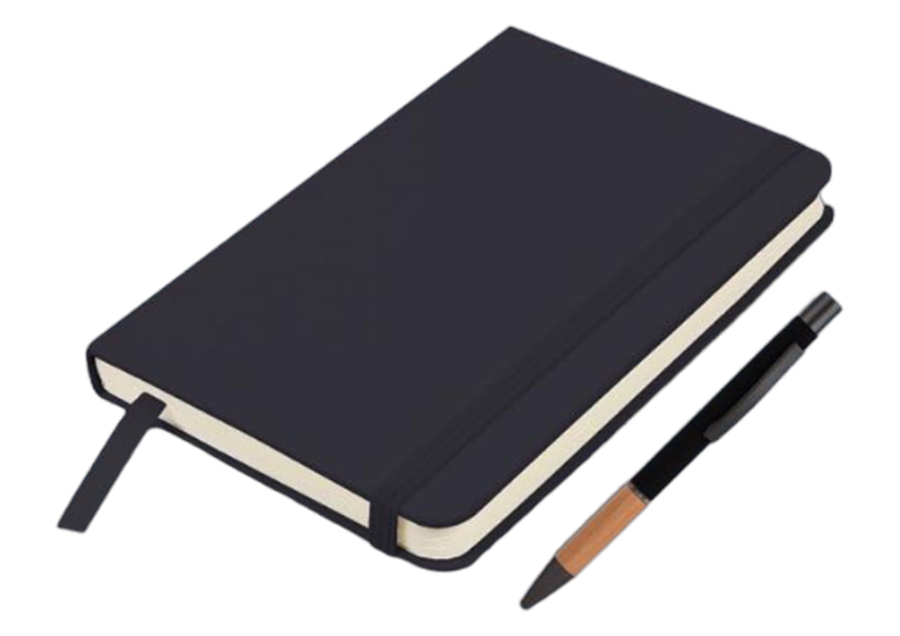 Classic A5 Elastic Notebook Gift Set with Metal Bamboo Pen - View 3