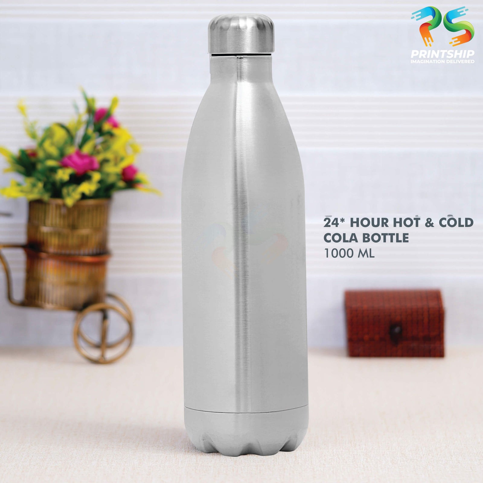 YuBingo Insulated Stainless Steel Bottle - 1000 ML - Corporate Drinkware Gift - Water Bottles by YuBingo