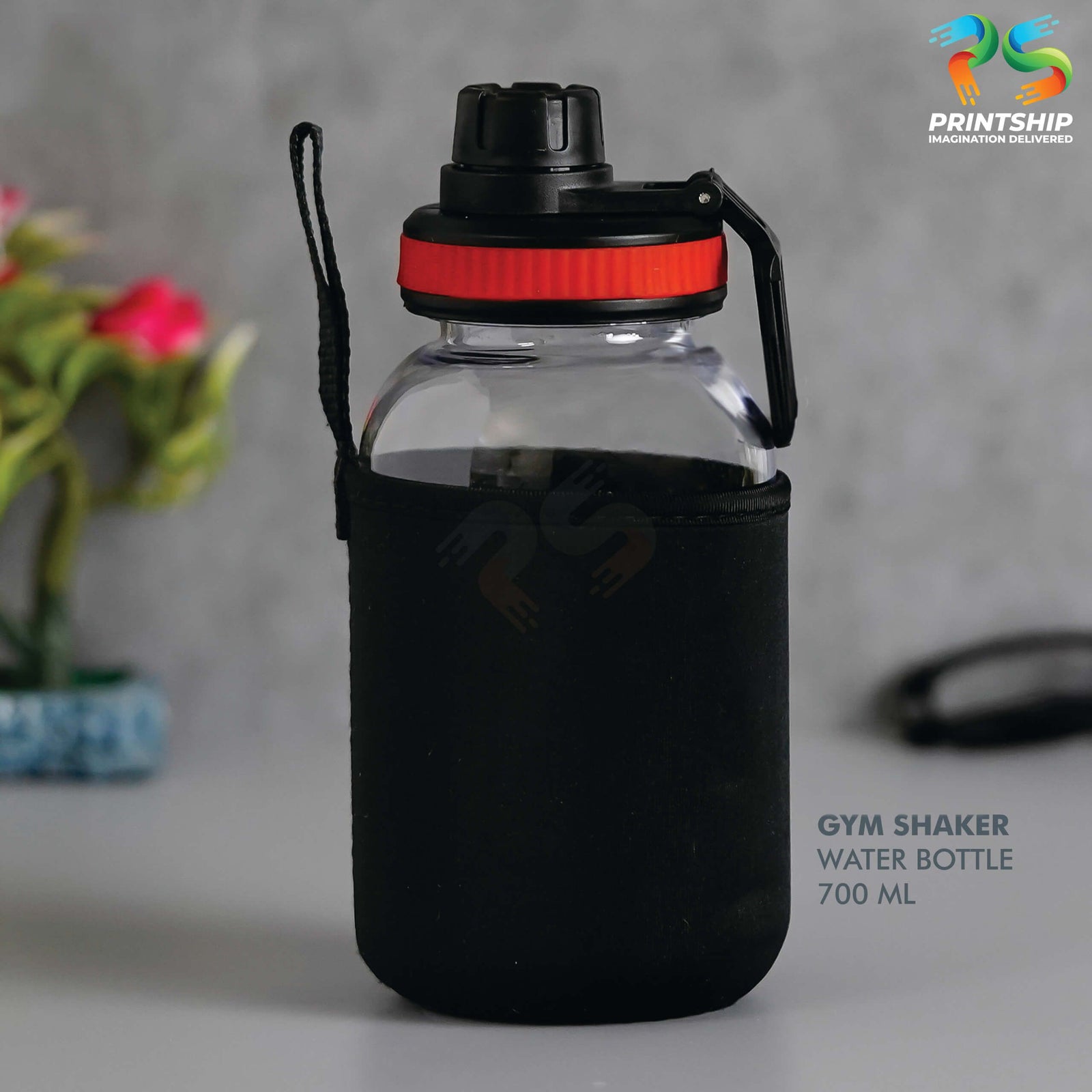 YuBingo Clear Gym Shaker With Red Cover - Corporate Gift | YuBingo corporate gift