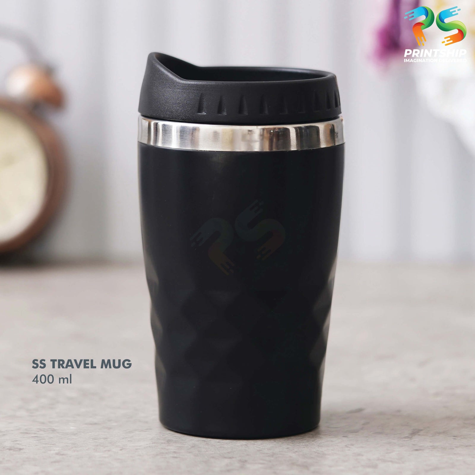 YuBingo Black Stainless Steel Mug 400ML - Corporate Gift | Product image 3
