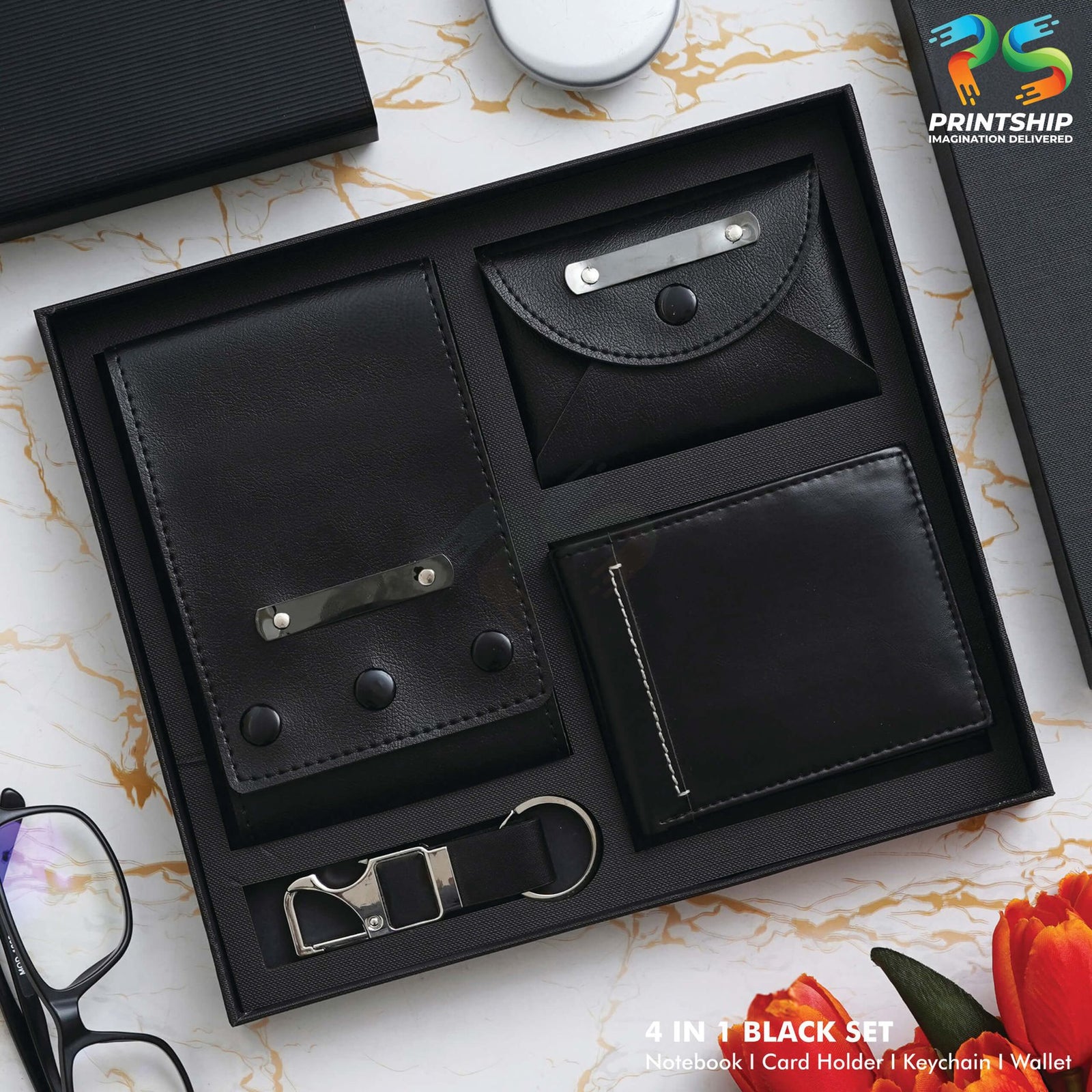 YuBingo Black Vegan Leather Executive Set - Corporate Gift Set - image 2
