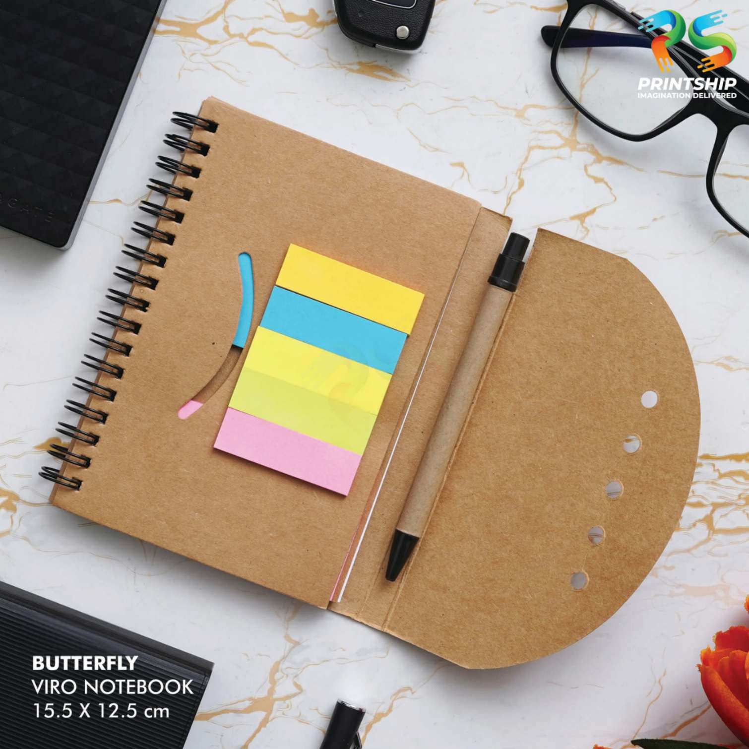 YuBingo Brown Eco-Friendly Viro Notebook Set - Corporate Gift