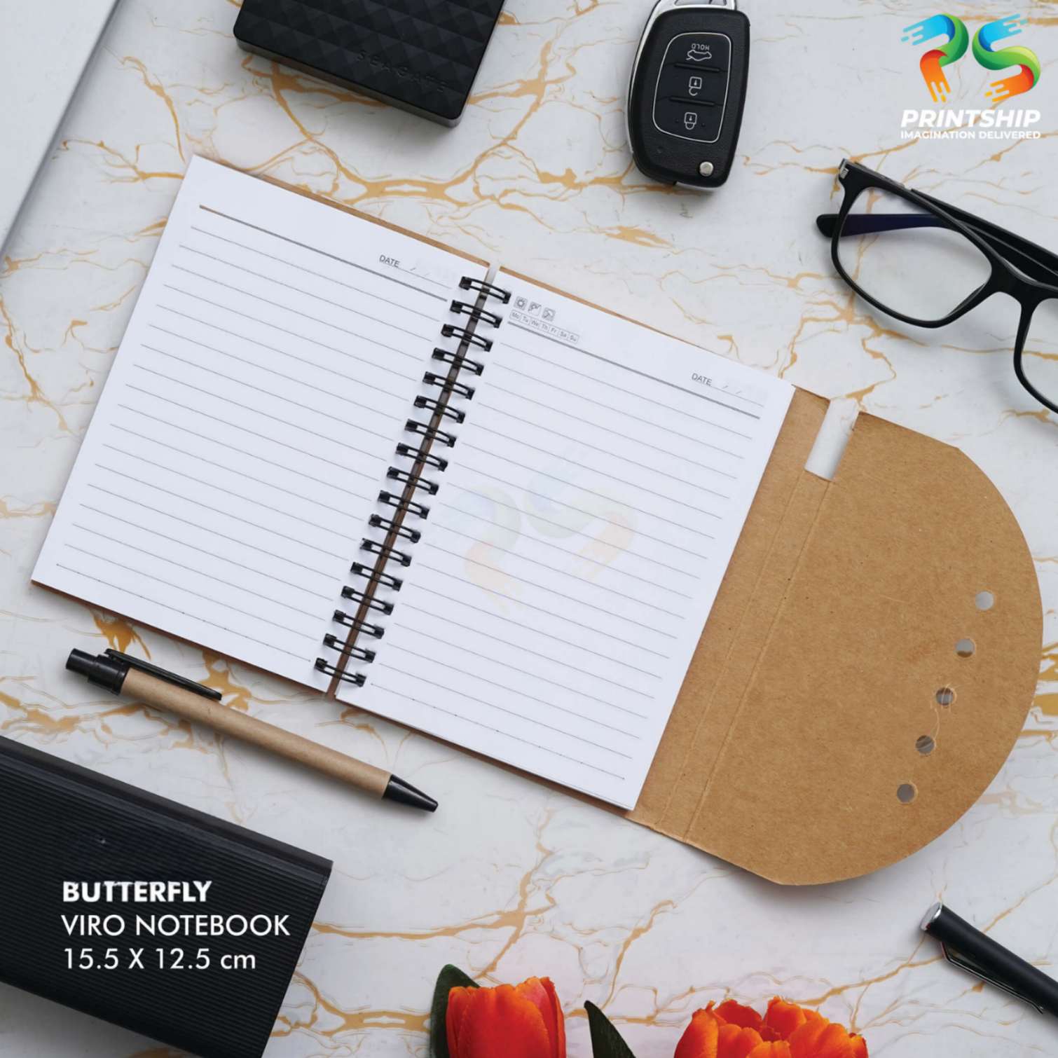 YuBingo Brown Eco-Friendly Viro Notebook Set - Corporate Gift