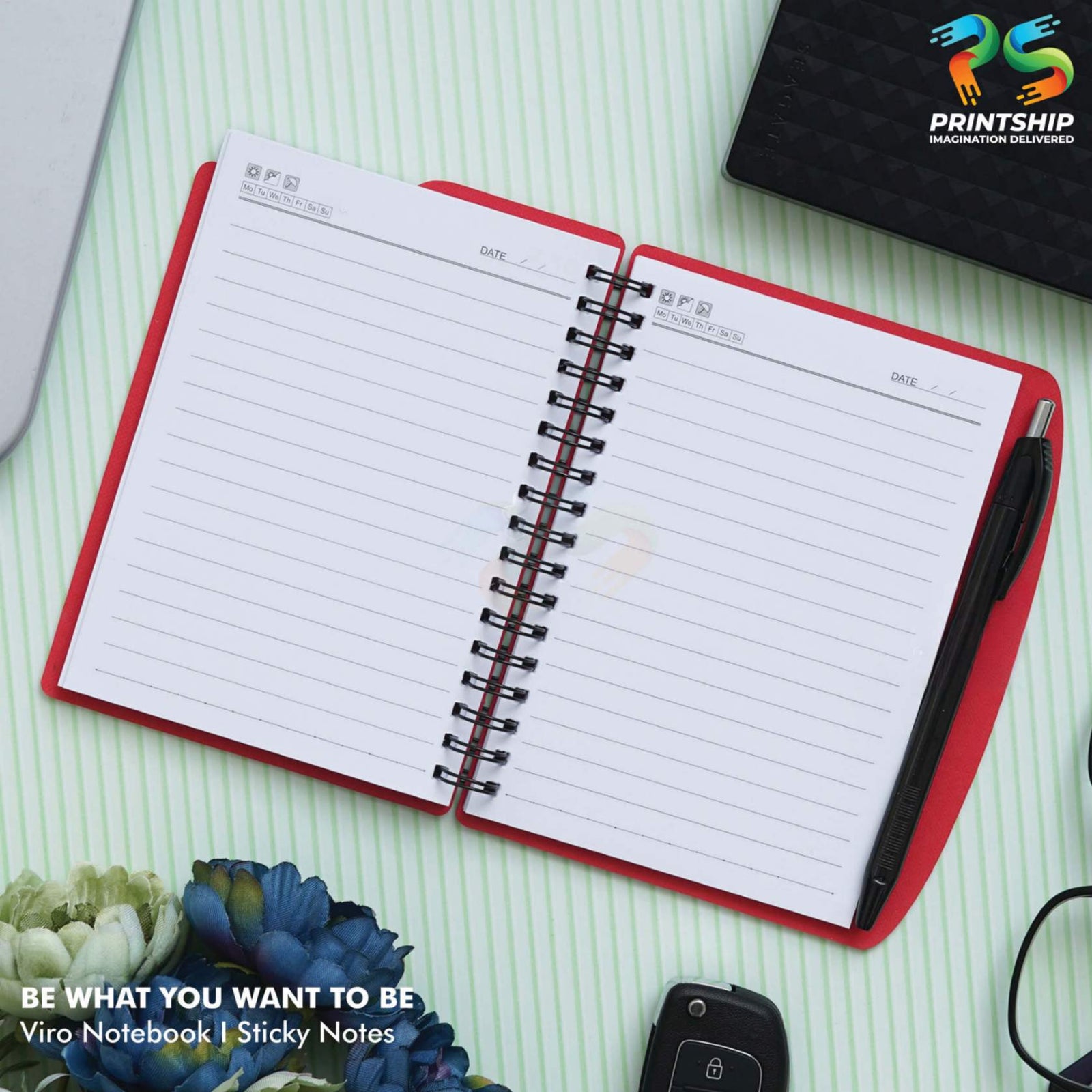 YuBingo Red Viro Notebook - Corporate Gift