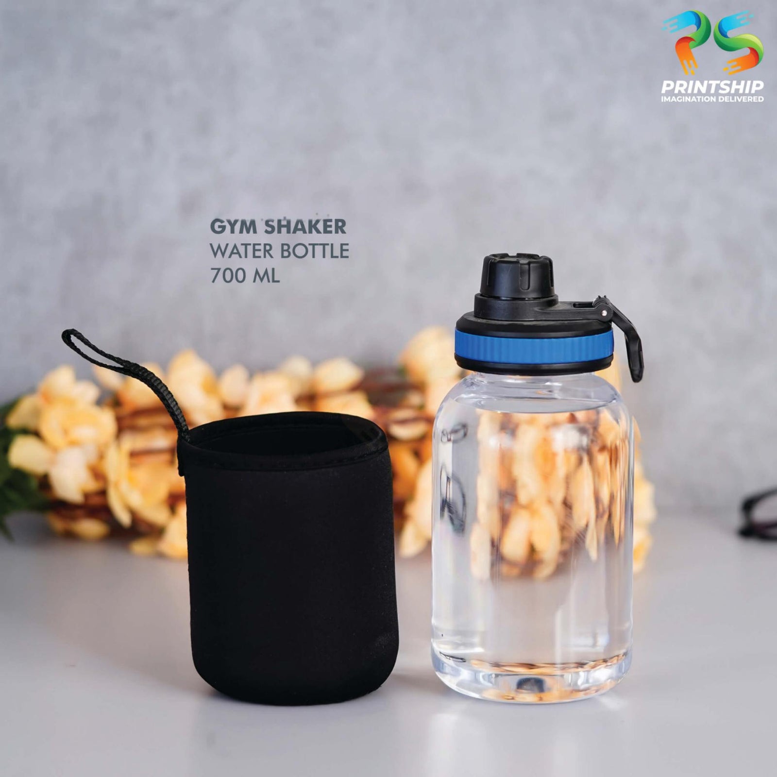YuBingo Clear Gym Shaker With Blue Cover - Corporate Gift | Product image 2