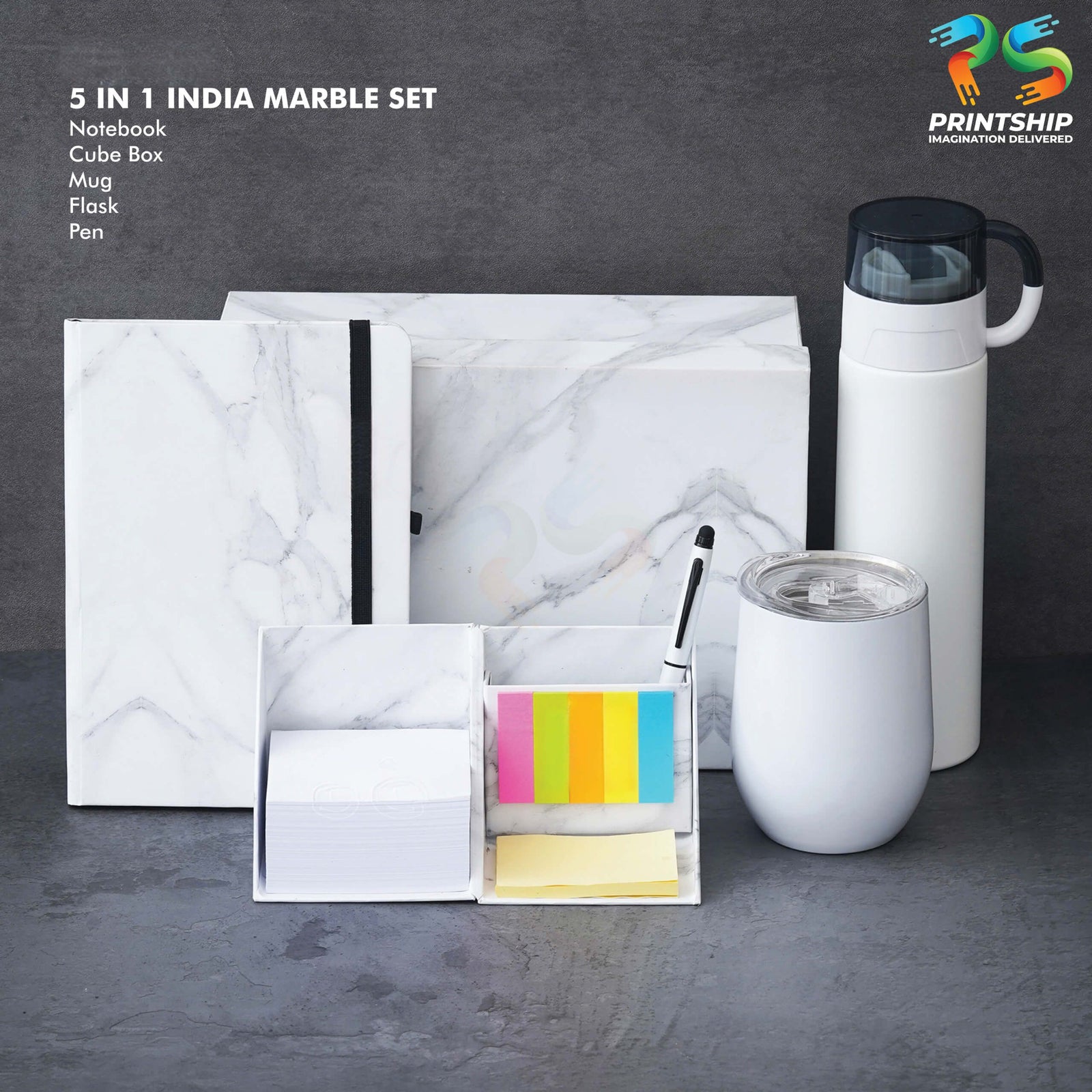 YuBingo White Marble Finish Gift Set - Corporate Gift - product image
