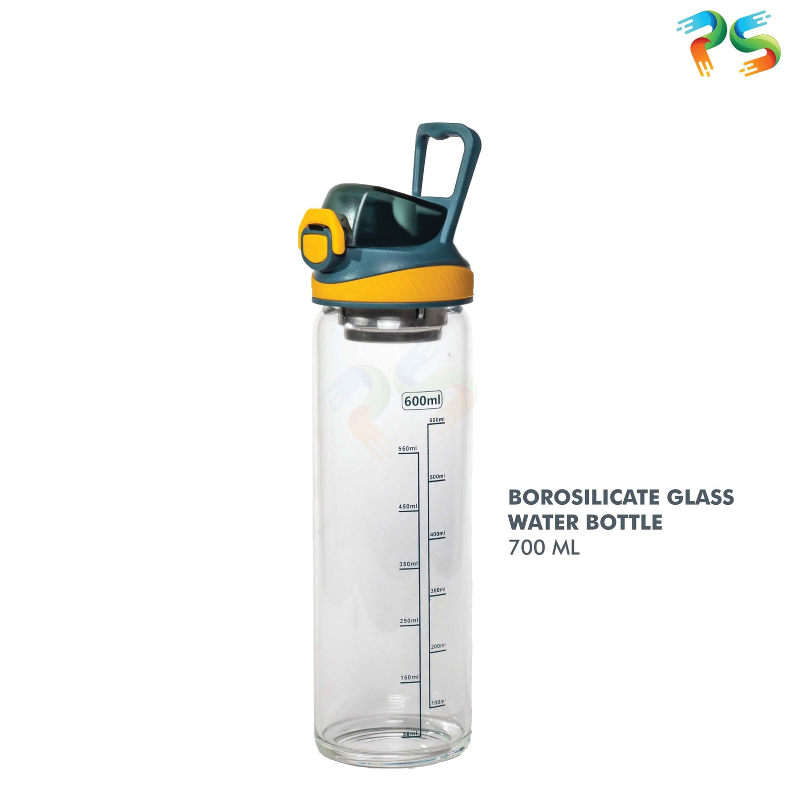 YuBingo Clear Borosilicate Glass Bottle - 700ML - Corporate Drinkware Gift - Water Bottles by YuBingo