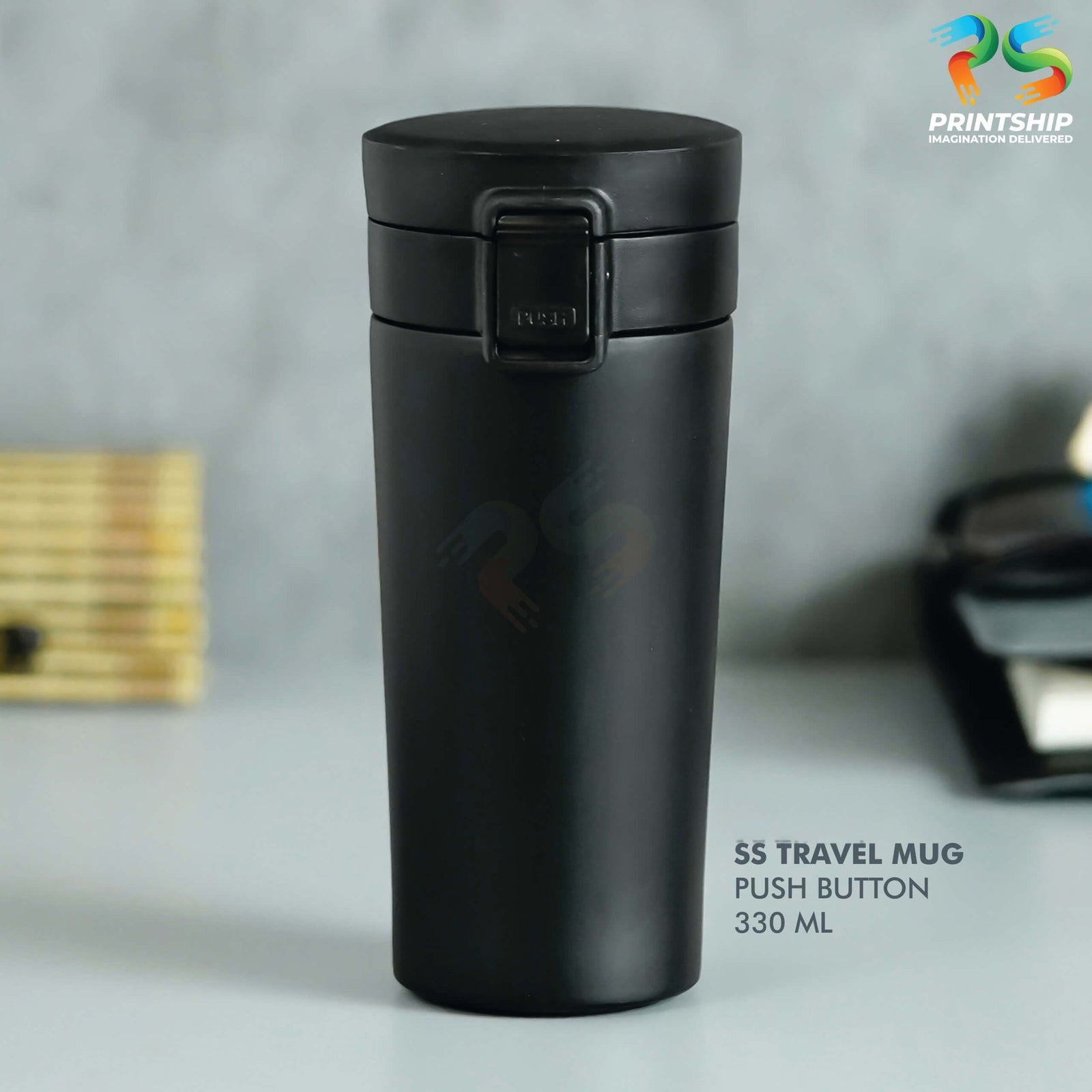 YuBingo Black Stainless Steel Mug 330ML - Corporate Gift | Product image 4