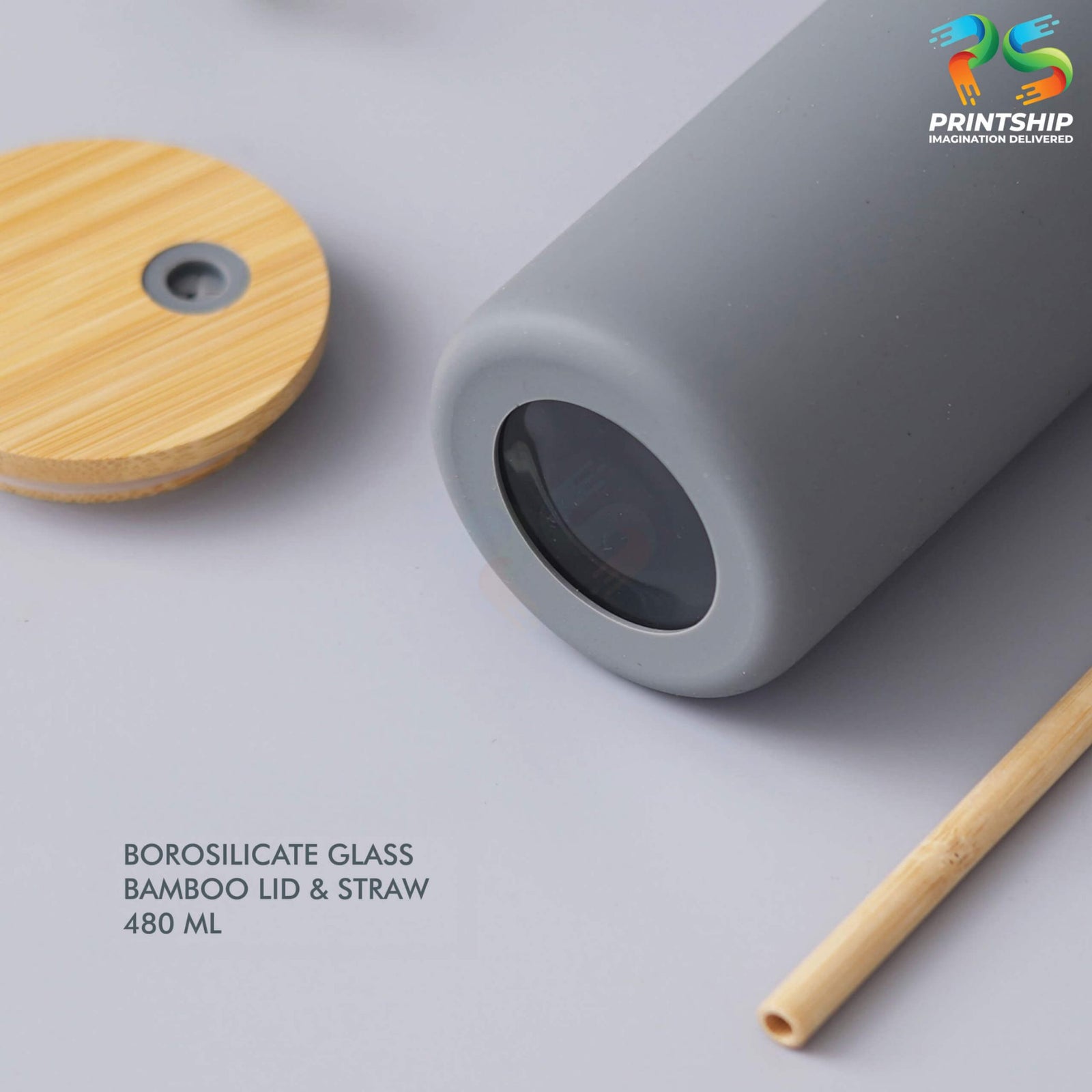 YuBingo Grey Borosilicate Glass Bottle - Corporate Gift | YuBingo corporate gift