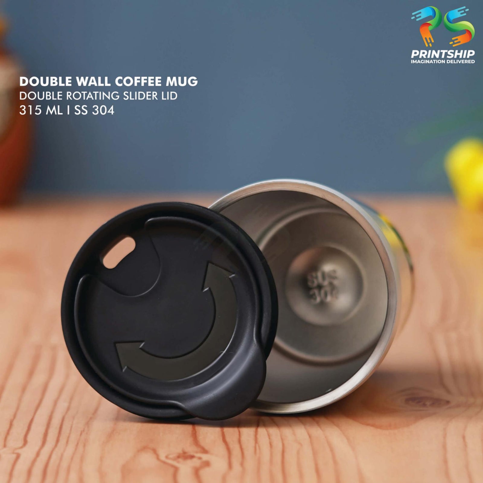 YuBingo White Stainless Steel Mug - 315 ML - Corporate Gift | Product image 2