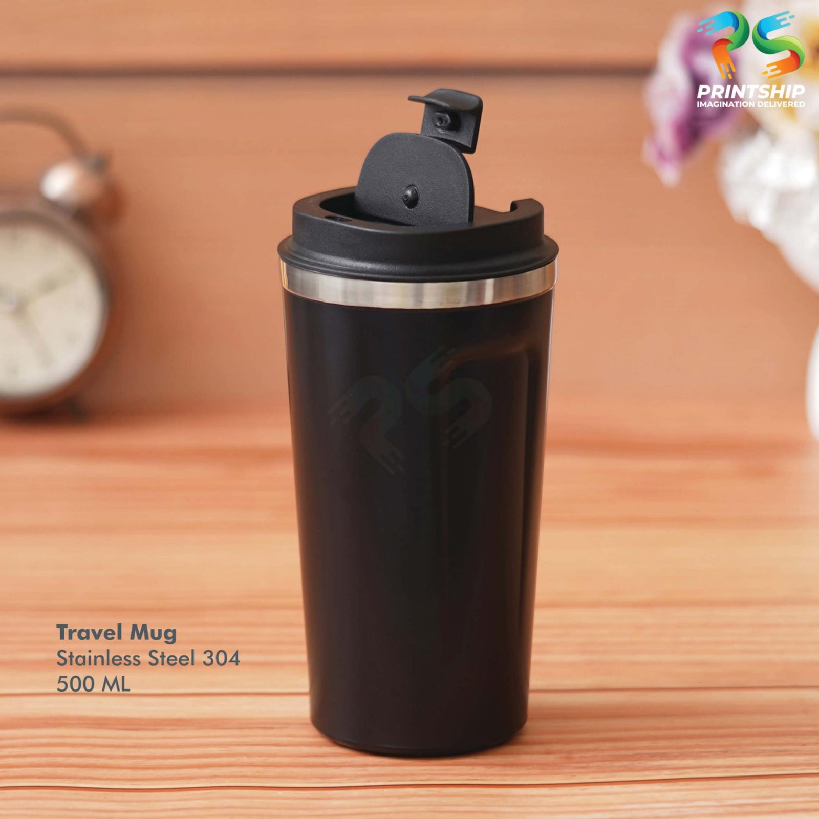 YuBingo Black Stainless Steel Mug 500ML - Corporate Gift | Product image 2