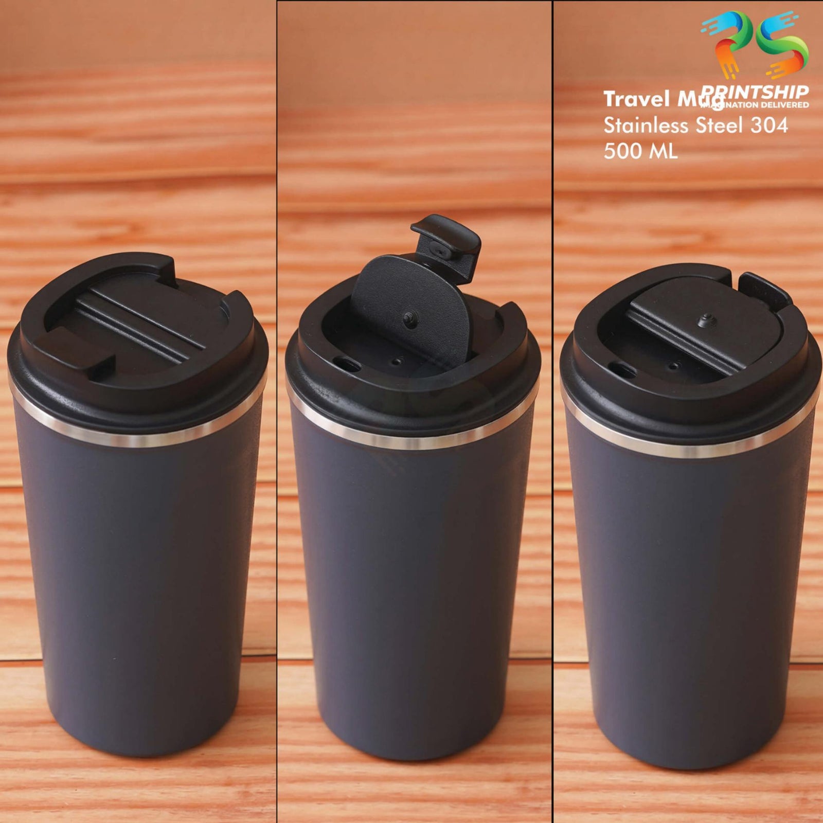 YuBingo Blue Stainless Steel Mug 500ML - Corporate Gift | Product image 4