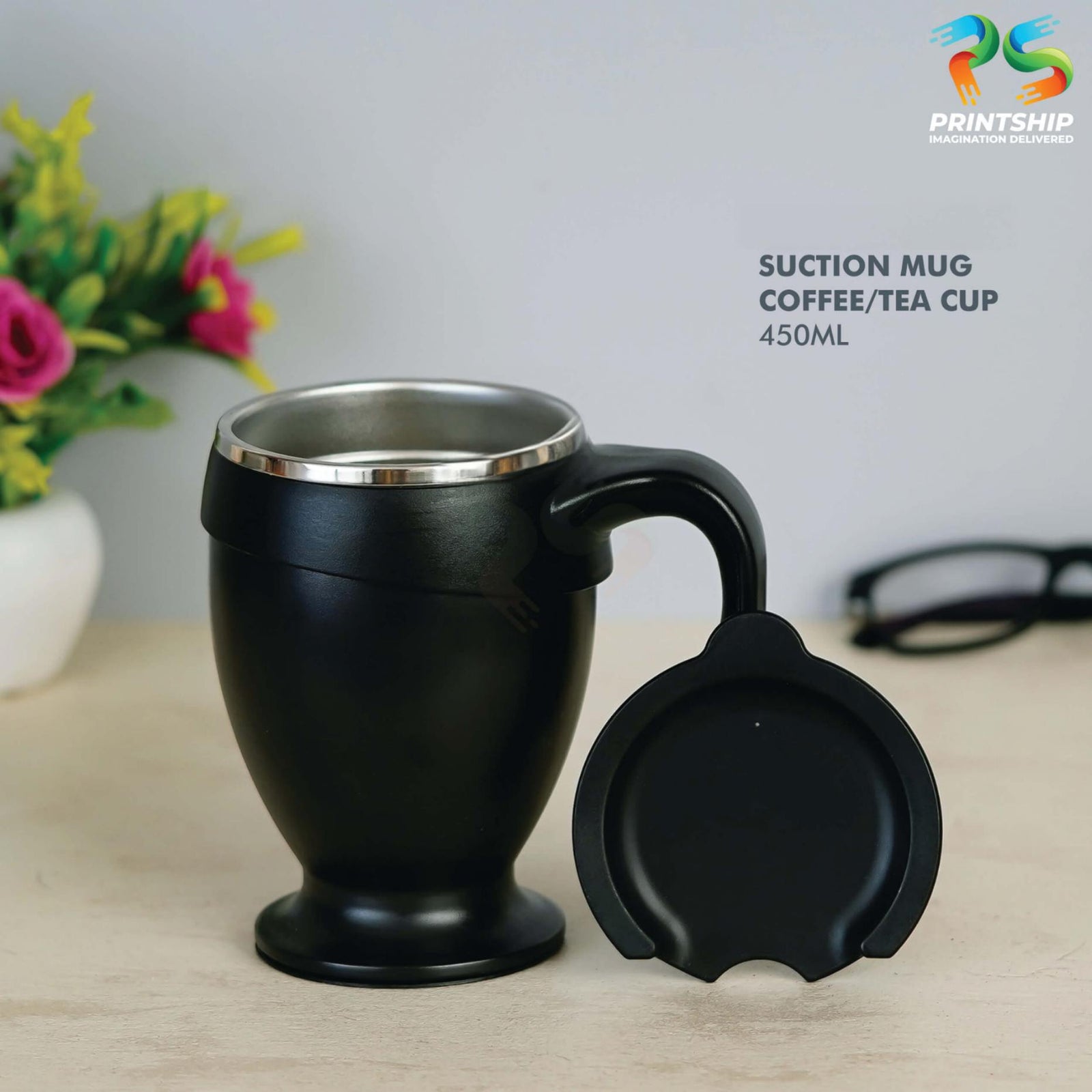 YuBingo Black Stainless Steel Mug - 450 ML - Corporate Gift | Product image 2