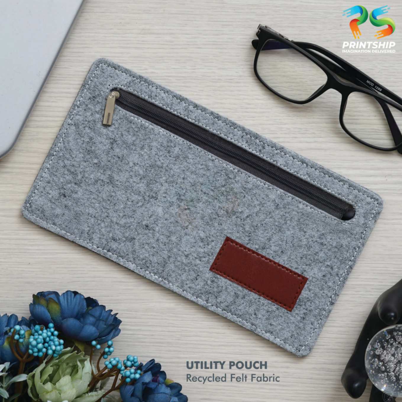 YuBingo Grey Recycled Felt Office Gift Set - 13.5 Inch - Corporate Gift - image 4