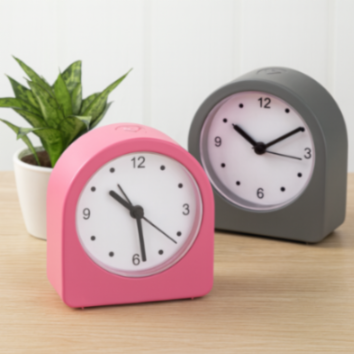 YuBingo Night Lamp Clock With Alarm And Super Sweep Movement | Rechargeable Lamp | 3 Level Backlight - Corporate Gift | YuBingo corporate table clock gift