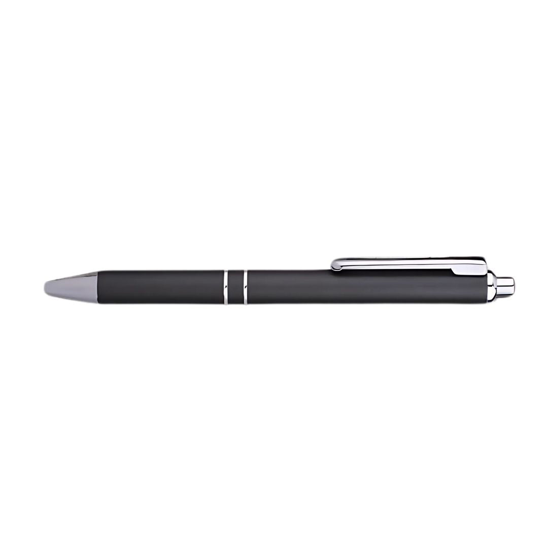 2 in 1 Dark Set: 3 fold Notebook with Metal Pen - View 2