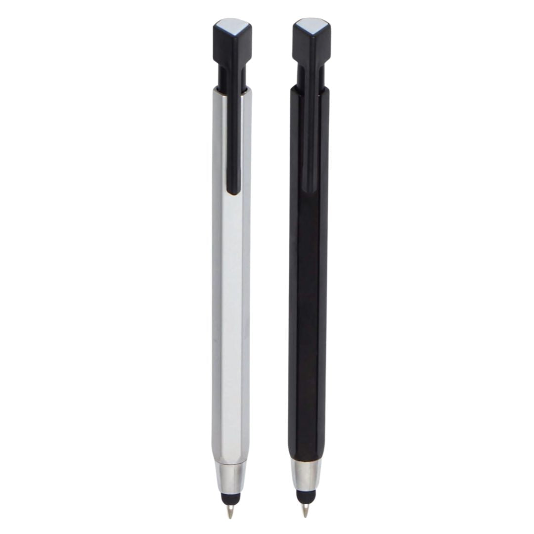 YuBingo L61 Hexagon Pen With Stylus Black & Silver - Black - Corporate Gift | Product image 2