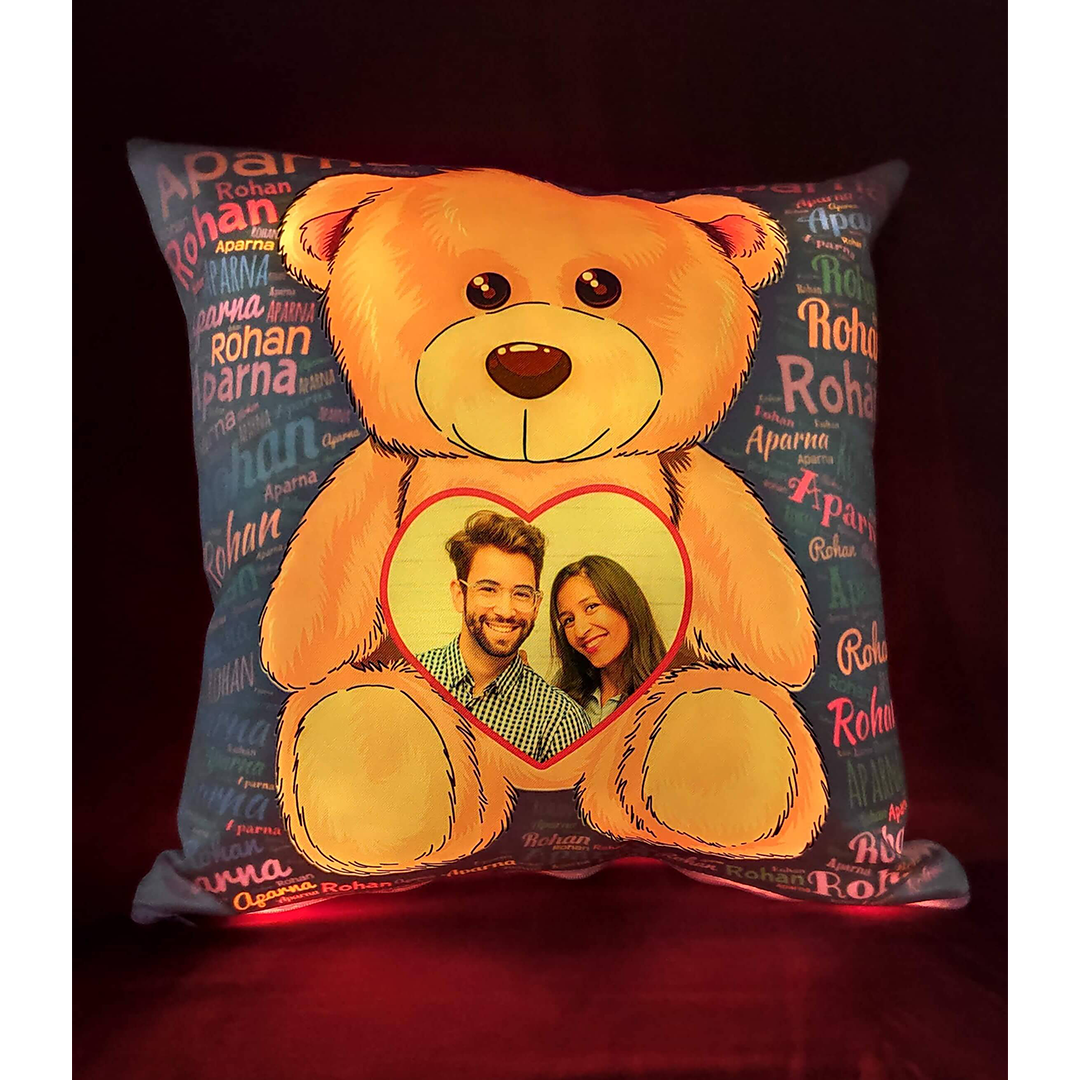LED Glowing Printed Cushion