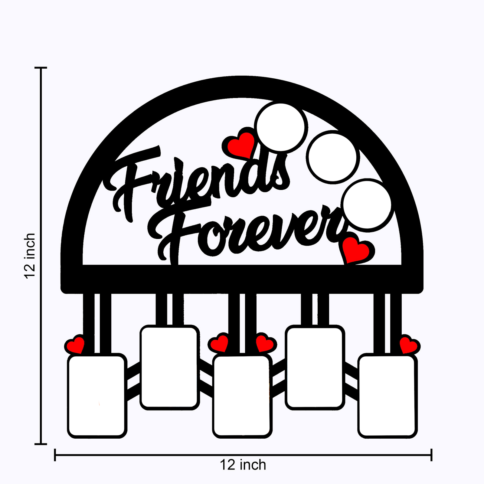 Laser Cut Photo Frame Friends Forever Photos with Eight Photos - product image 2